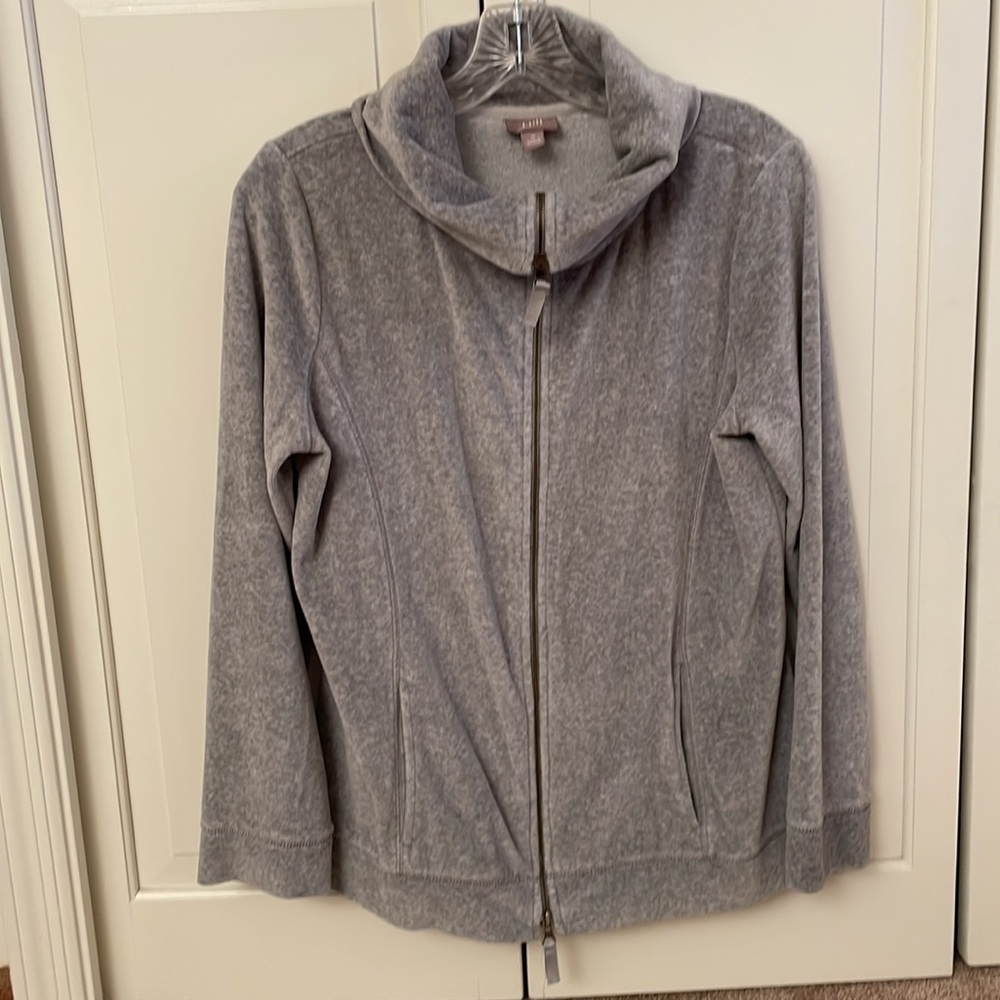 J. Jill velour track jacket, M